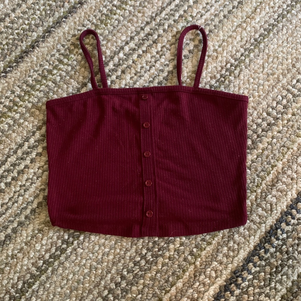 Maroon crop top size M